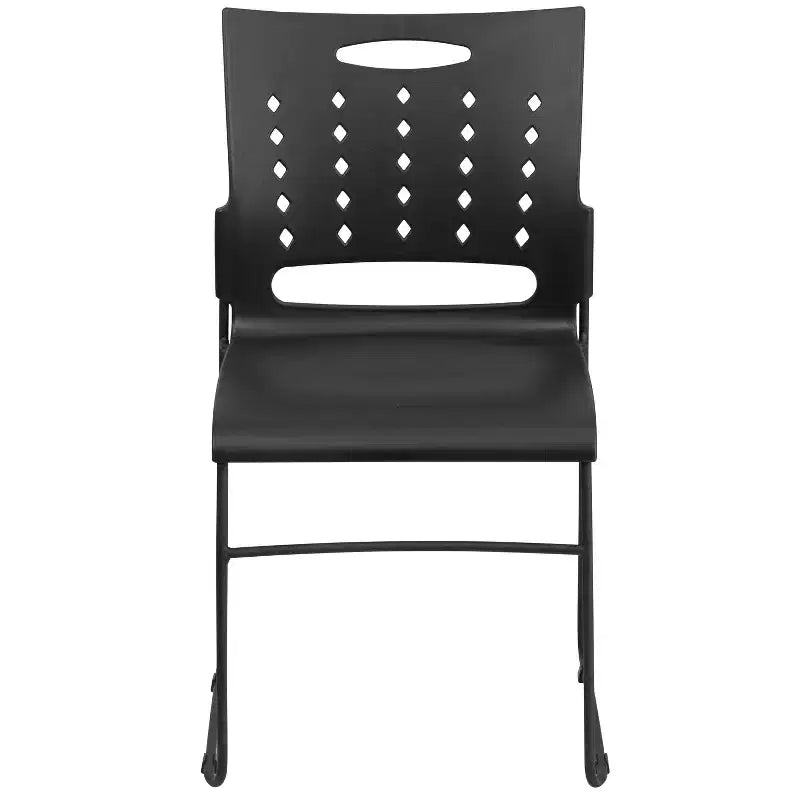 Flash Furniture 881 lb. Capacity Sled Base Stack Chair with Carry Handle and Air-Vent Back