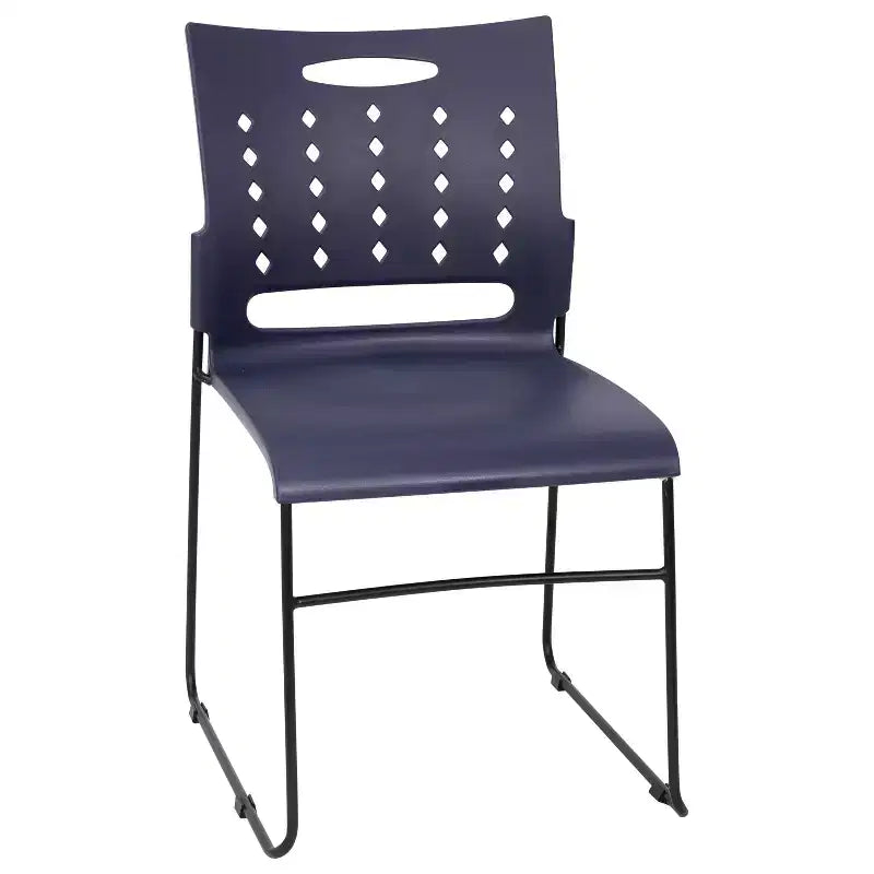 Flash Furniture 881 lb. Capacity Sled Base Stack Chair with Carry Handle and Air-Vent Back