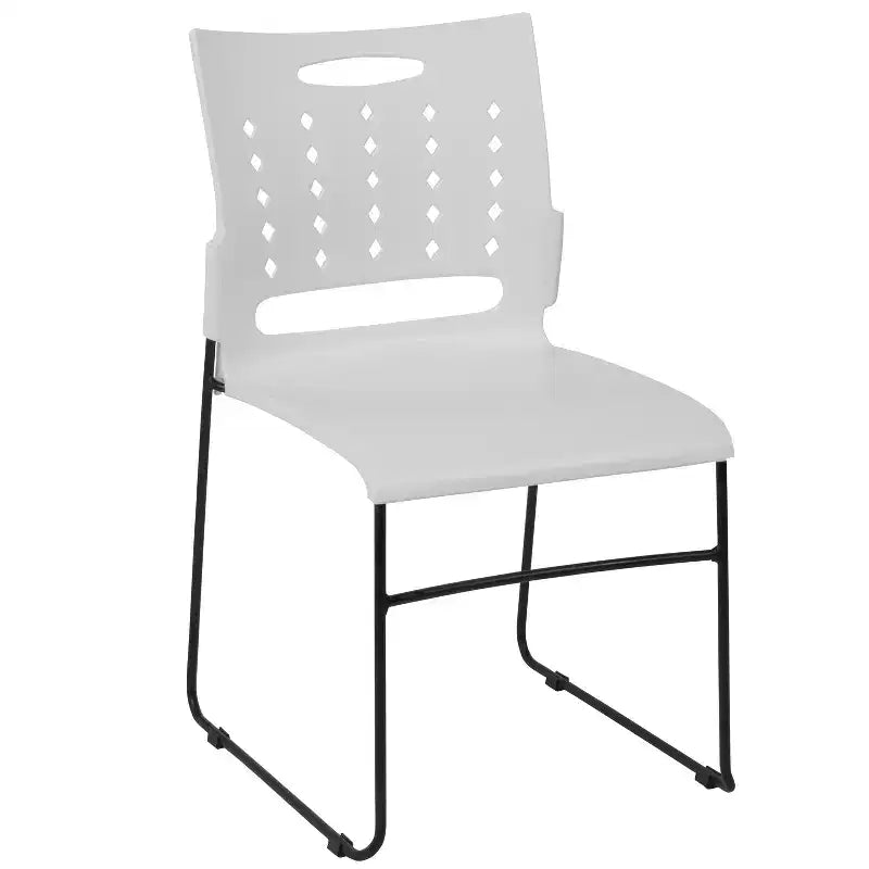 Flash Furniture 881 lb. Capacity Sled Base Stack Chair with Carry Handle and Air-Vent Back