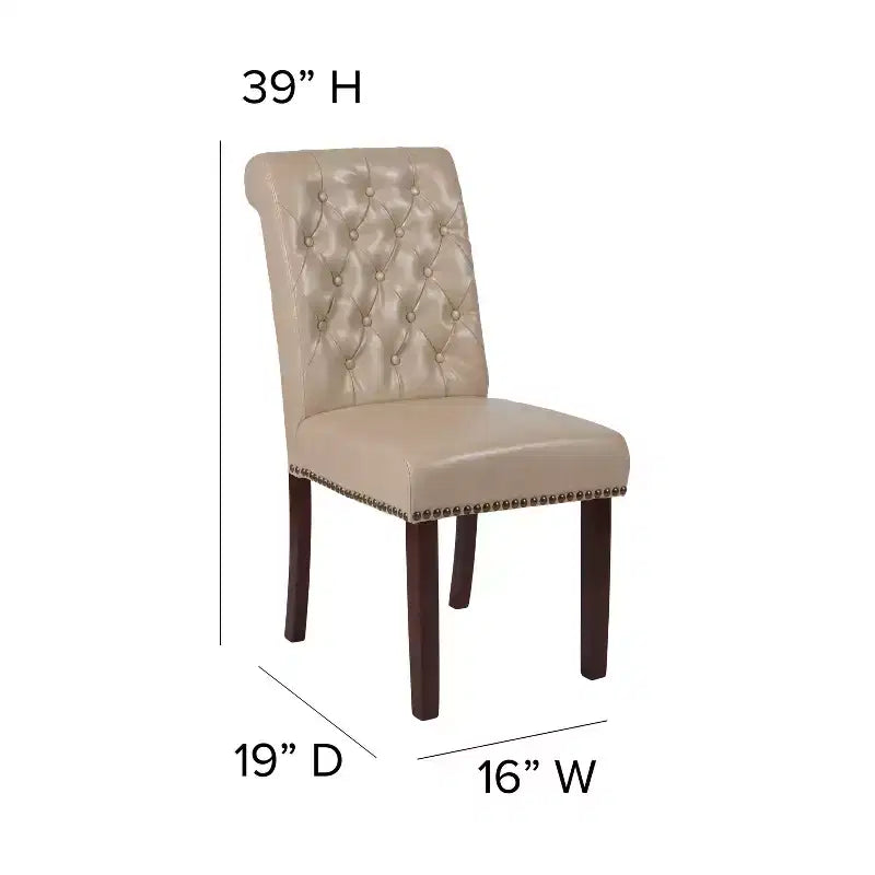 Flash Furniture HERCULES Series Parsons Chair with Rolled Back, Accent Nail Trim