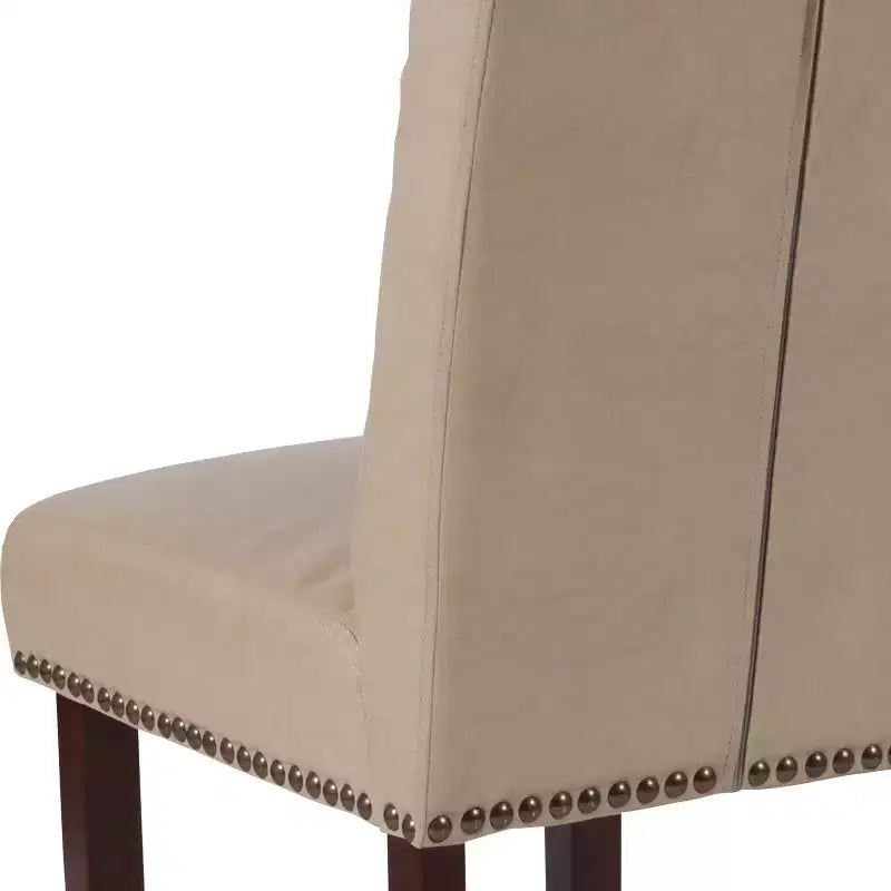 Flash Furniture HERCULES Series Parsons Chair with Rolled Back, Accent Nail Trim
