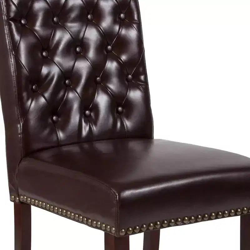 Flash Furniture HERCULES Series Parsons Chair with Rolled Back, Accent Nail Trim