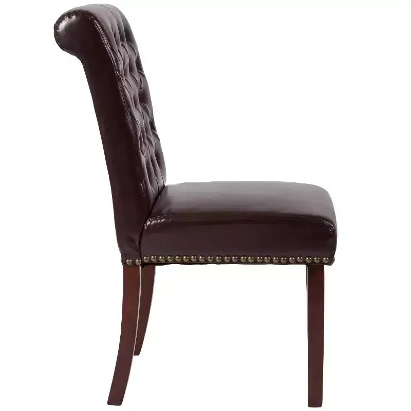 Flash Furniture HERCULES Series Parsons Chair with Rolled Back, Accent Nail Trim