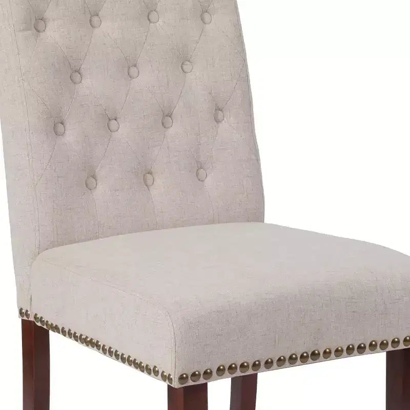 Flash Furniture HERCULES Series Parsons Chair with Rolled Back, Accent Nail Trim