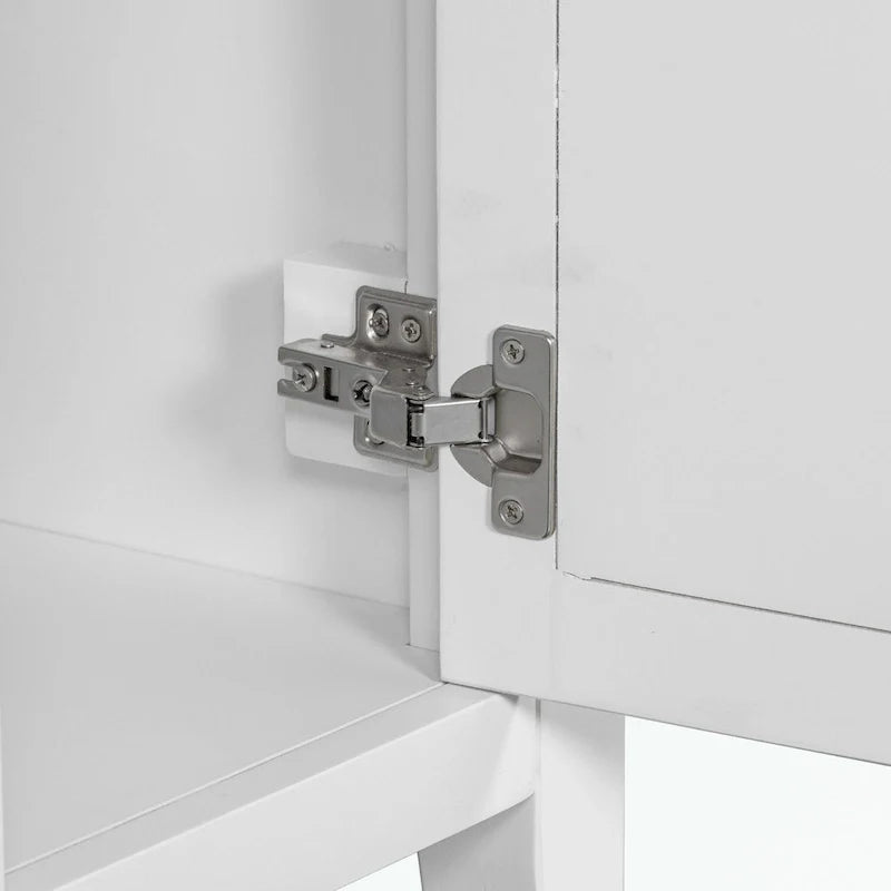 Meuble-lavabo avec vasque en céramique, deux placards et cinq tiroirs