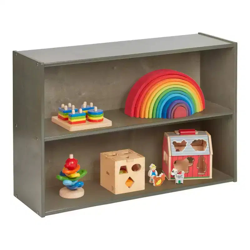 ECR4Kids Streamline 2-Shelf Single-Sided Storage Cabinet, 24in, Classroom Furniture