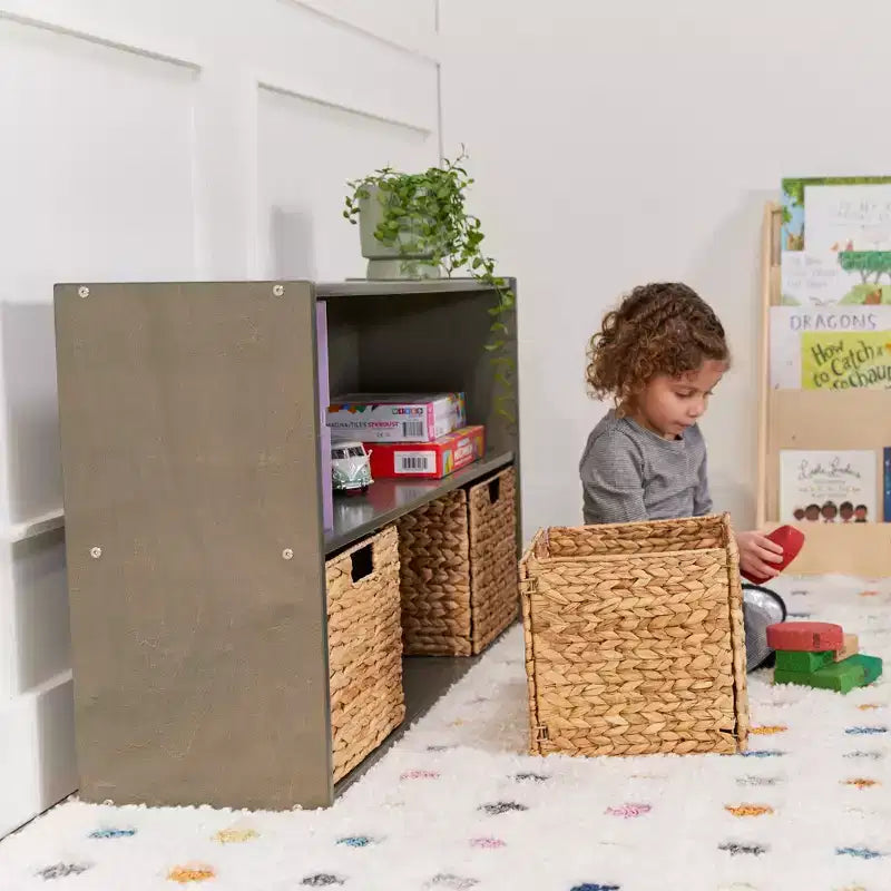 ECR4Kids Streamline 2-Shelf Single-Sided Storage Cabinet, 24in, Classroom Furniture