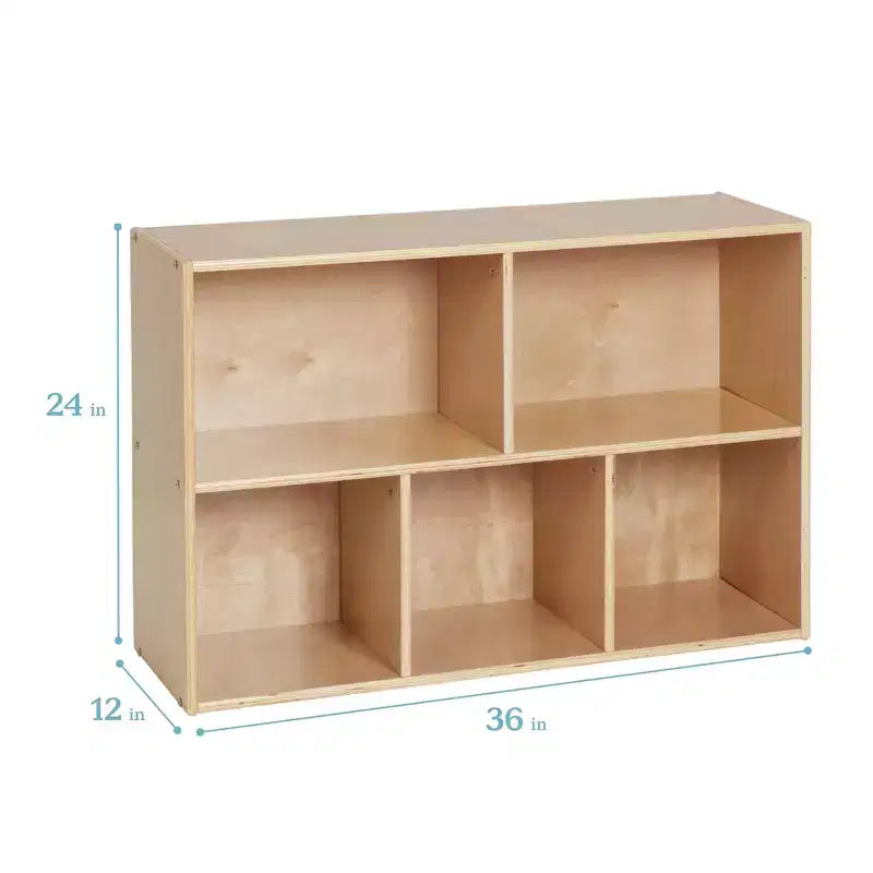 ECR4Kids Streamline 5-Compartment Single-Sided Storage Cabinet, 24in, Kids Furniture