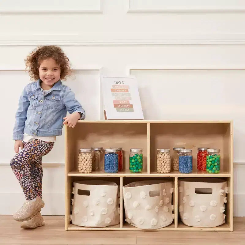 ECR4Kids Streamline 5-Compartment Single-Sided Storage Cabinet, 24in, Kids Furniture