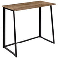 Emma and Oliver Small 36 Rustic Natural Home Office Folding Computer Desk - Laptop Desk