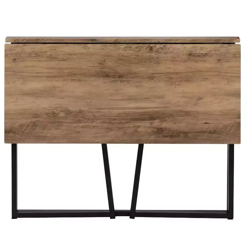 Emma and Oliver Small 36 Rustic Natural Home Office Folding Computer Desk - Laptop Desk