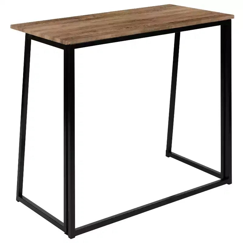 Emma and Oliver Small 36 Rustic Natural Home Office Folding Computer Desk - Laptop Desk