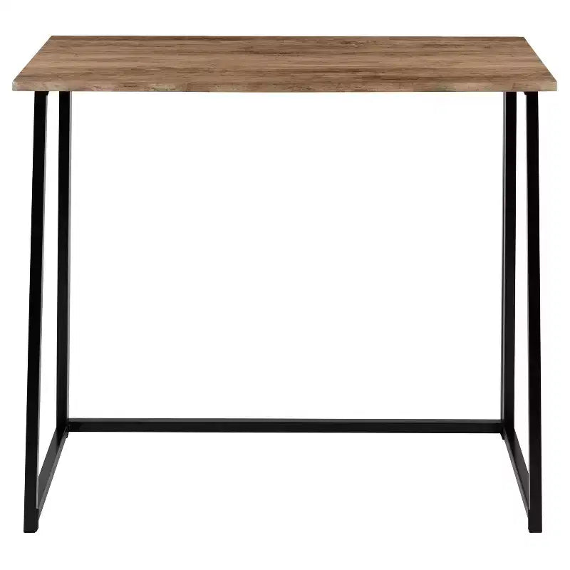 Emma and Oliver Small 36 Rustic Natural Home Office Folding Computer Desk - Laptop Desk
