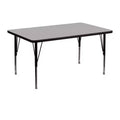 Emma and Oliver 30x48 Rectangle Laminate Adjustable Preschool Activity Table