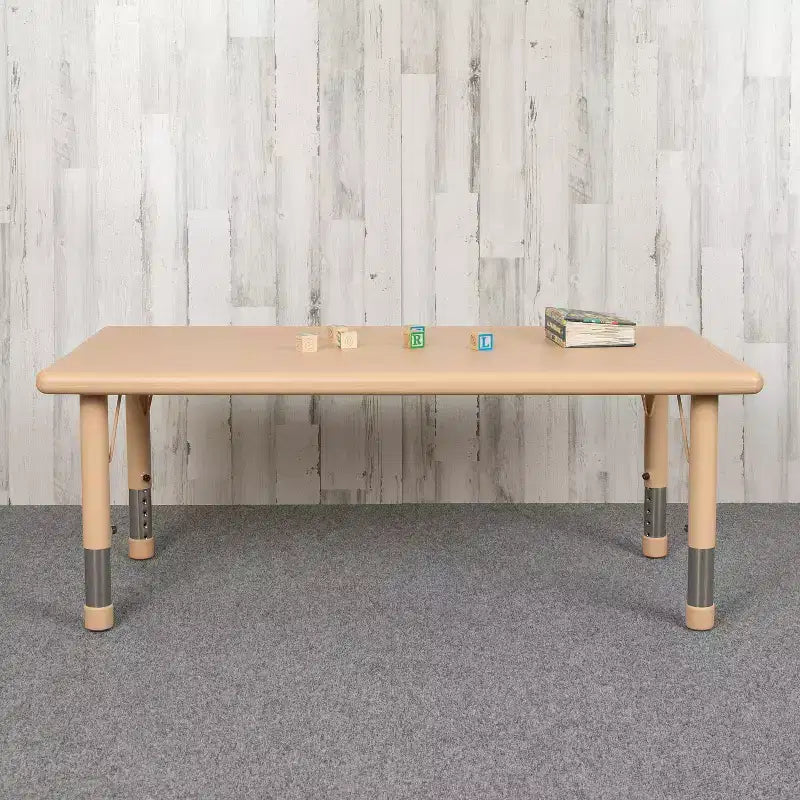 Table d'activités rectangulaire en plastique Emma et Oliver 24L x 48P réglable en hauteur