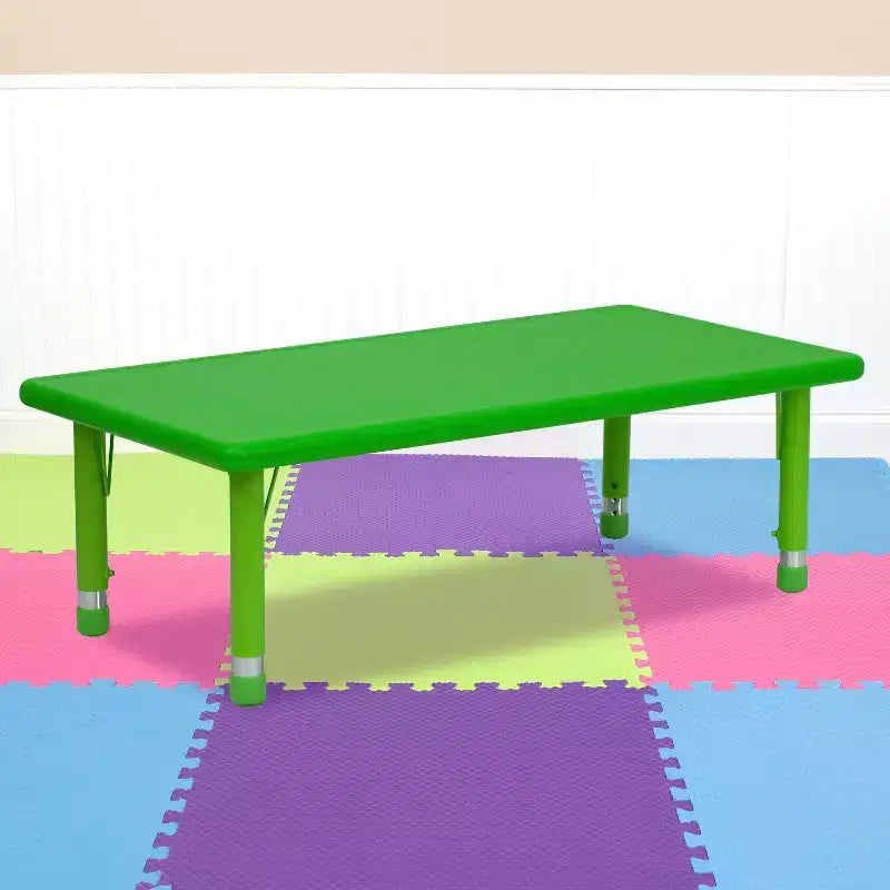 Table d'activités rectangulaire en plastique Emma et Oliver 24L x 48P réglable en hauteur