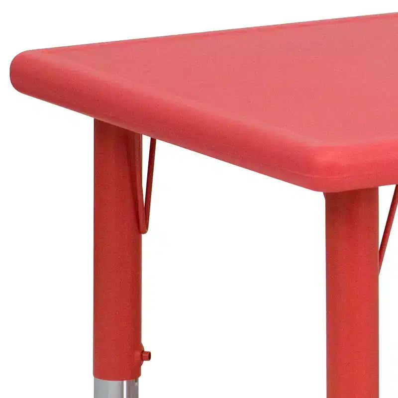 Table d'activités rectangulaire en plastique Emma et Oliver 24L x 48P réglable en hauteur