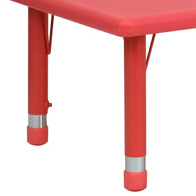 Table d'activités rectangulaire en plastique Emma et Oliver 24L x 48P réglable en hauteur