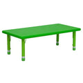 Table d'activités rectangulaire en plastique Emma et Oliver 24L x 48P réglable en hauteur