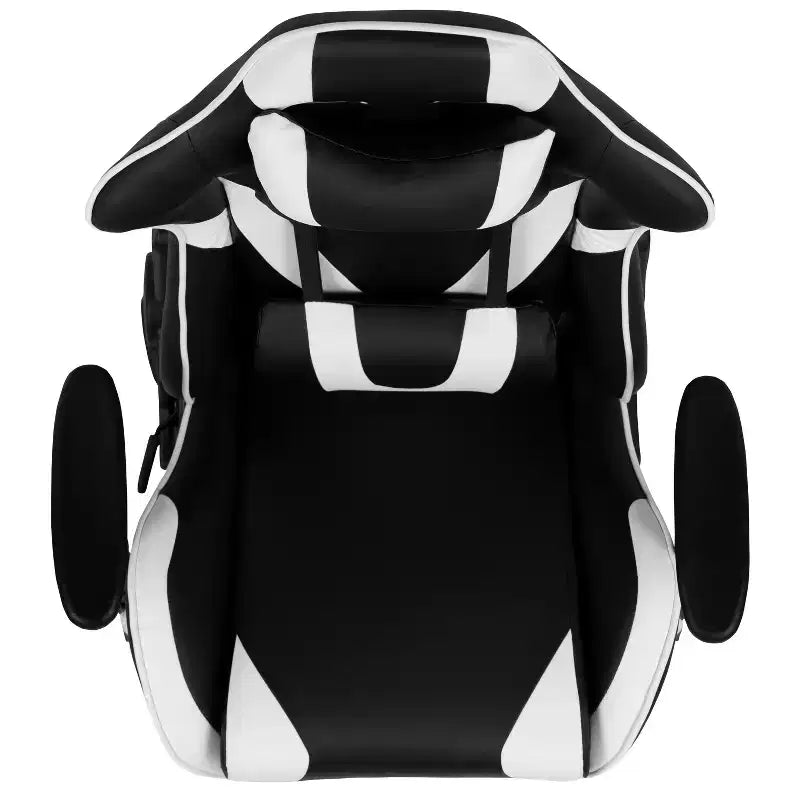 Emma and Oliver Racing Gaming Ergonomic Chair with Fully Reclining Back in Red LeatherSoft