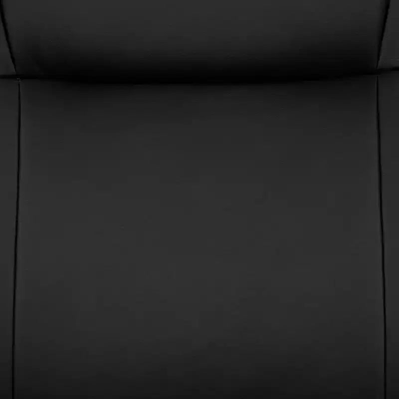 Emma and Oliver Mid-Back Black LeatherSoft-Padded Task Office Chair with Arms