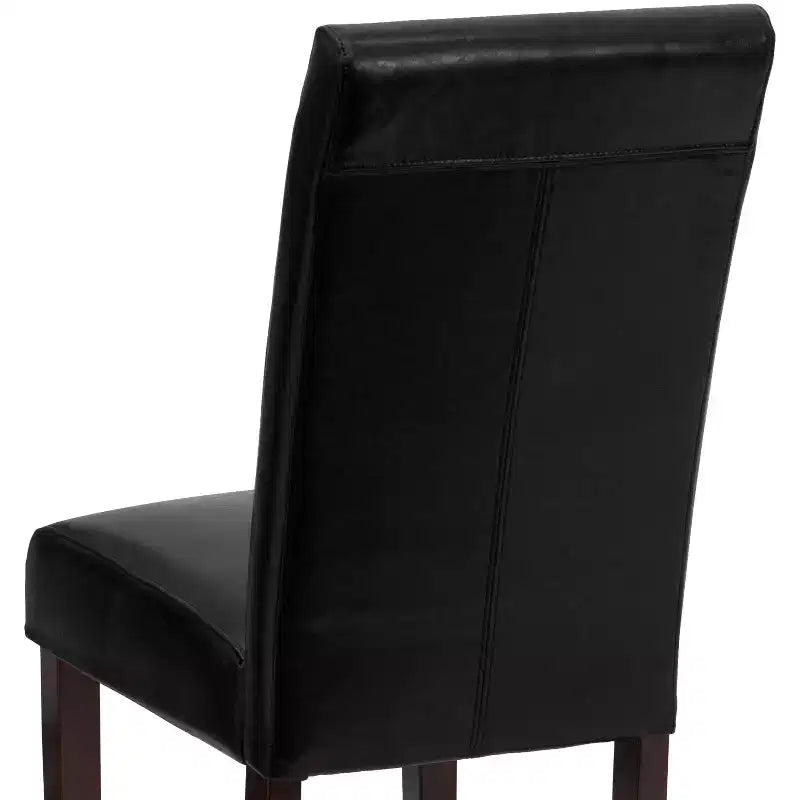 Emma and Oliver Contemporary Panel Back Parson's Chair with High Density Foam Padding and Finished Hardwood Frame