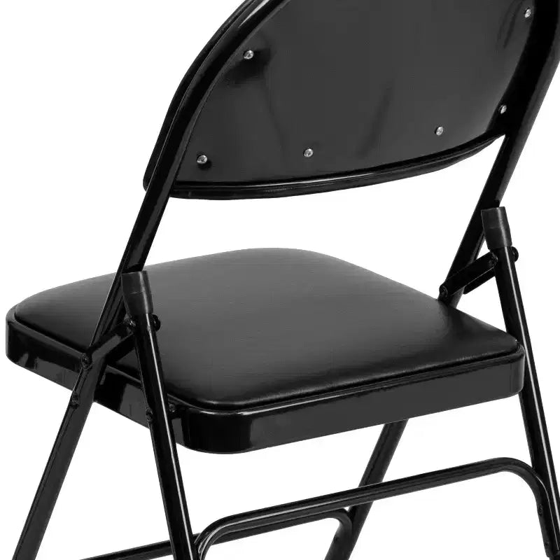 Emma and Oliver 4 Pack Home & Office Easy-Carry Party Events Padded Folding Chair