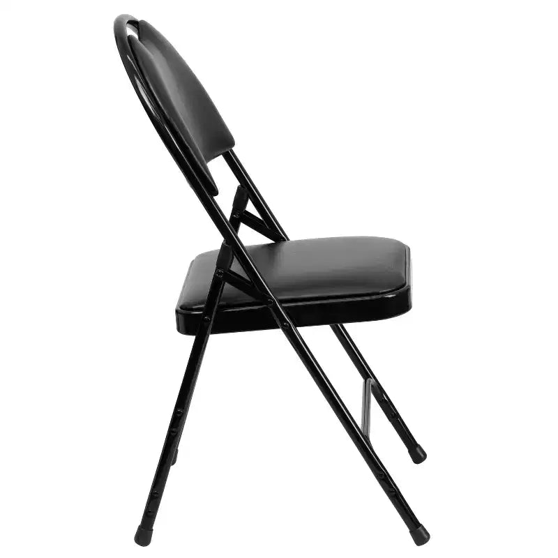 Emma and Oliver 4 Pack Home & Office Easy-Carry Party Events Padded Folding Chair