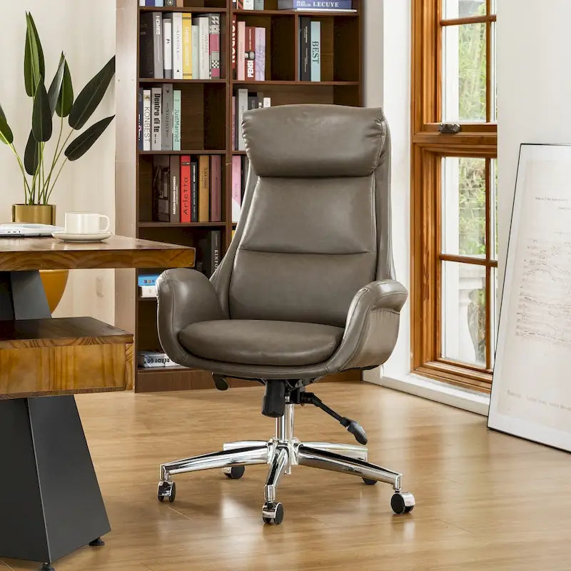 Faux Leather Office Chair - Swivel - Multiple Colors
