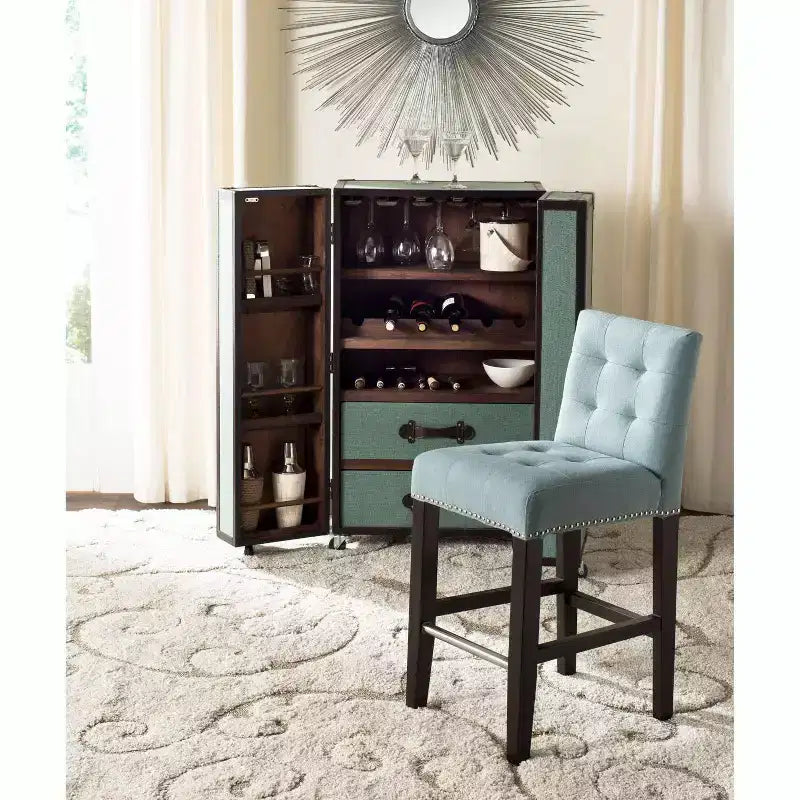 Thompson 23.9 Counter Stool with Silver Nail Heads - Safavieh