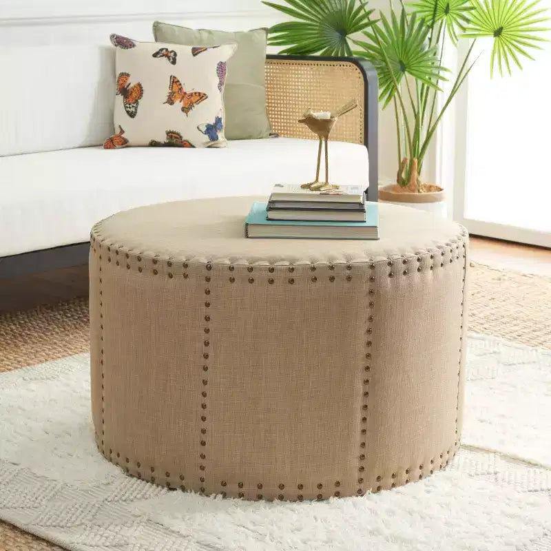 Pouf touffeté Sherri - Beige