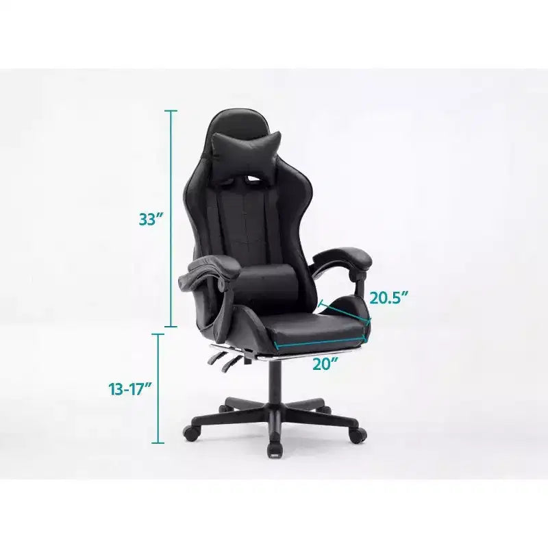 MPM Ergonomic Gaming Chair with Height Adjustable, Headrest and Lumbar Support Swivel Chair, 250lbs Weight Capacity, For Working, Studying and Gaming