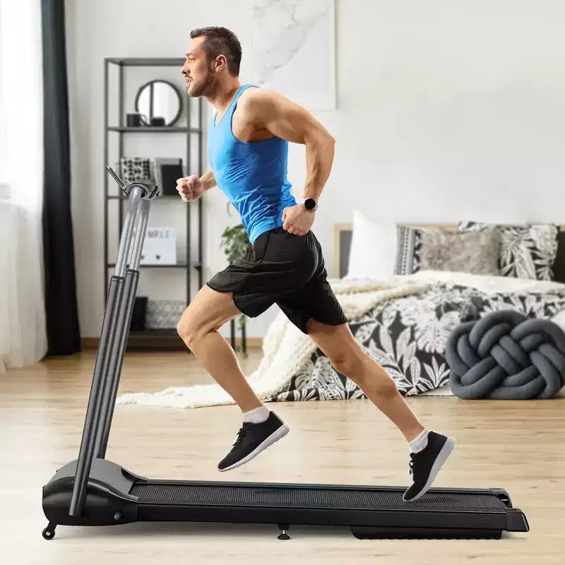 Tapis de course pliable Costway 3 CV compact pour la marche et le jogging avec écran tactile et contrôle par application