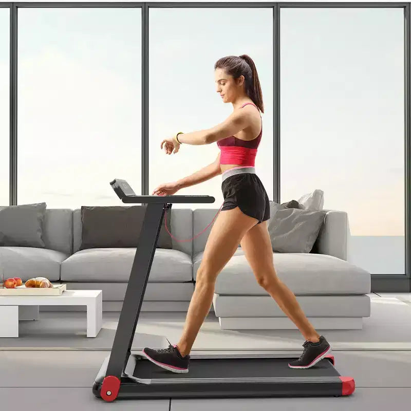 Costway Tapis de Course Électrique Pliable Compact avec Application et Haut-Parleur
