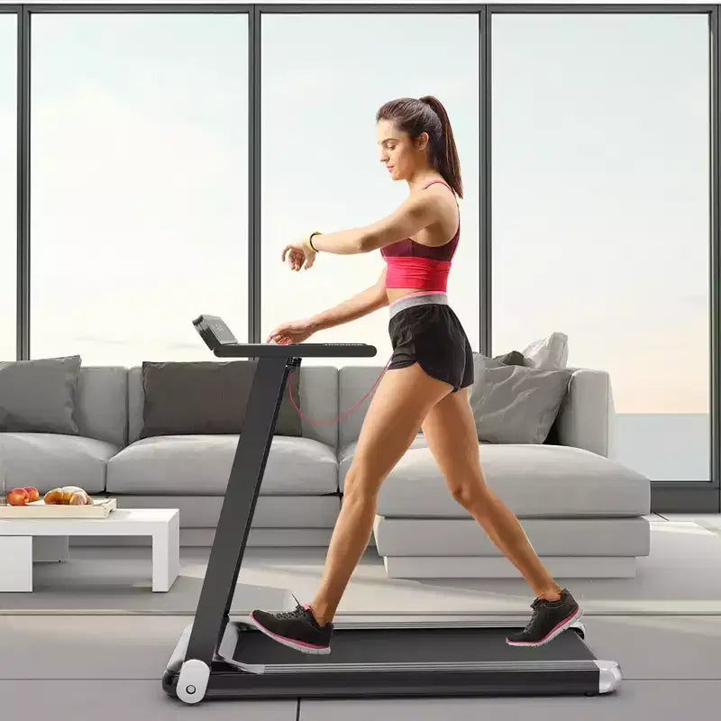 Costway Tapis de Course Électrique Pliable Compact avec Application et Haut-Parleur