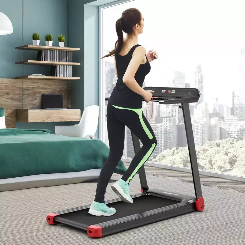 Costway Tapis de Course Électrique Pliable Compact avec Application et Haut-Parleur