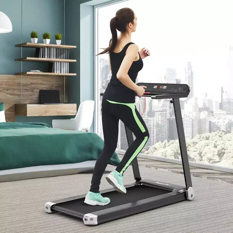 Costway Tapis de Course Électrique Pliable Compact avec Application et Haut-Parleur