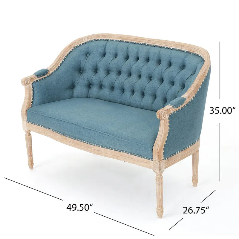 Faye Tufted Upholstered Loveseat by