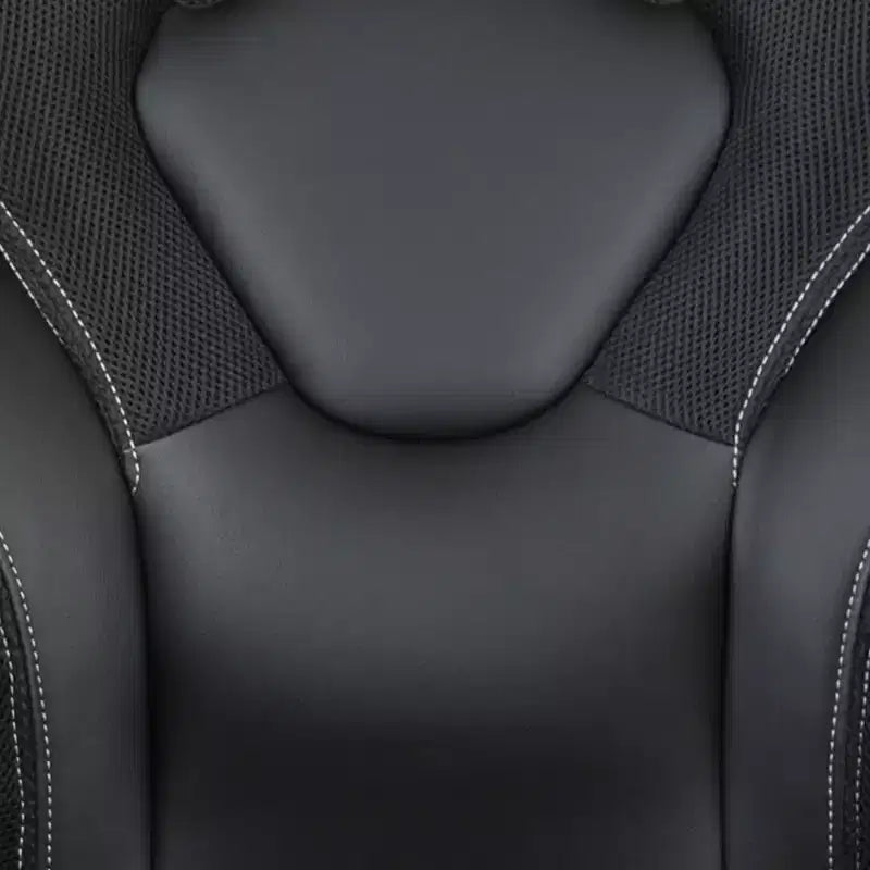 Chaise de jeu à dossier haut BlackArc en similicuir, siège pivotant réglable en hauteur et accoudoirs rembourrés relevables