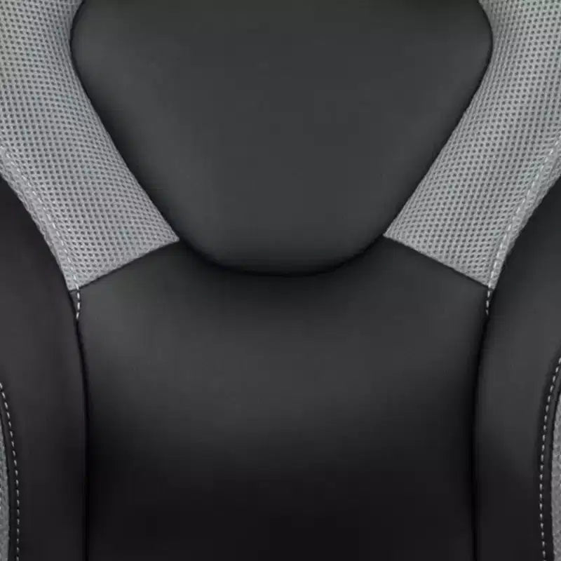 Chaise de jeu à dossier haut BlackArc en similicuir, siège pivotant réglable en hauteur et accoudoirs rembourrés relevables