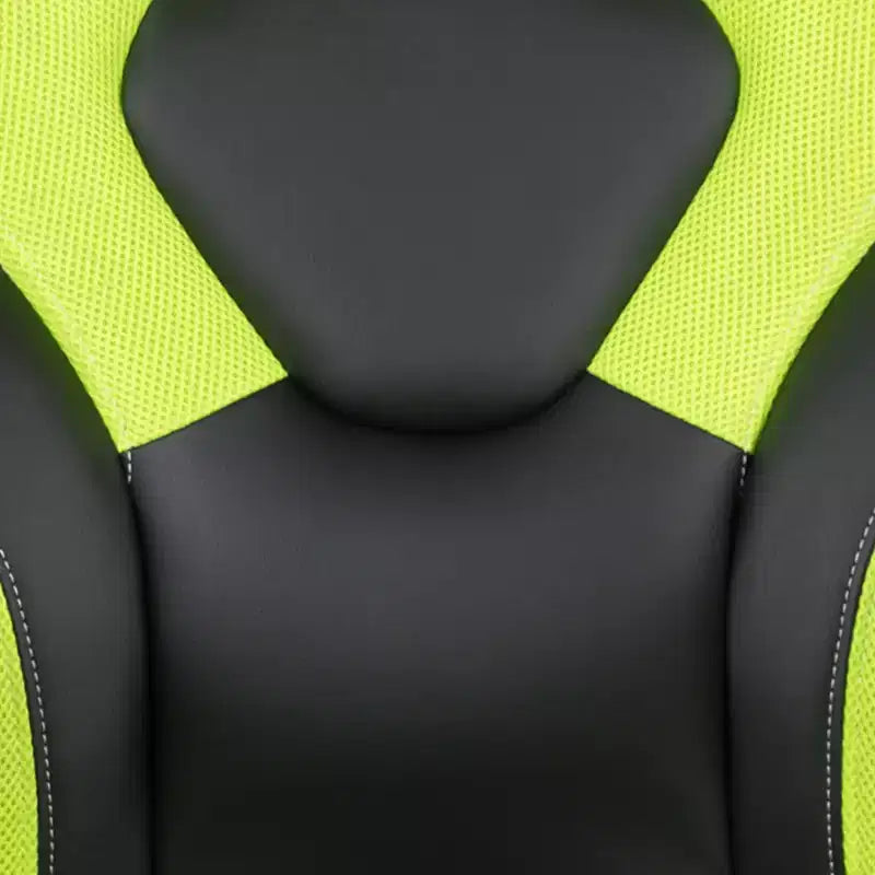 Chaise de jeu à dossier haut BlackArc en similicuir, siège pivotant réglable en hauteur et accoudoirs rembourrés relevables