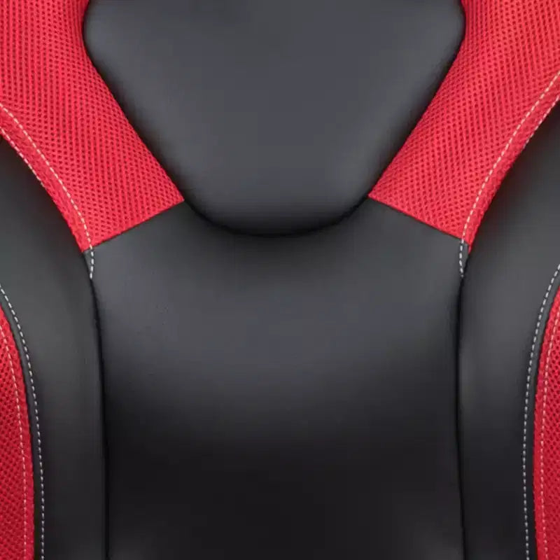 Chaise de jeu à dossier haut BlackArc en similicuir, siège pivotant réglable en hauteur et accoudoirs rembourrés relevables
