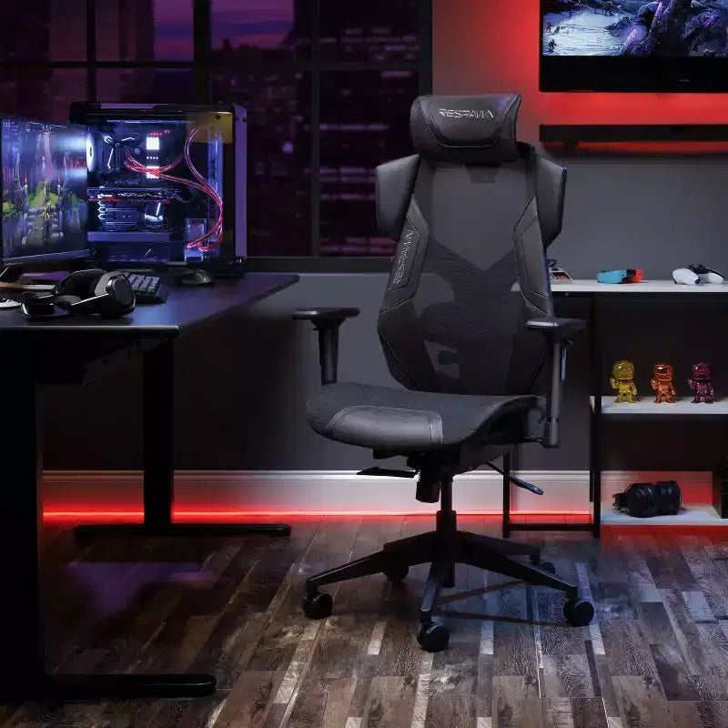 Chaise de gaming RESPAWN Flexx Mesh avec support lombaire et appui-tête réglable