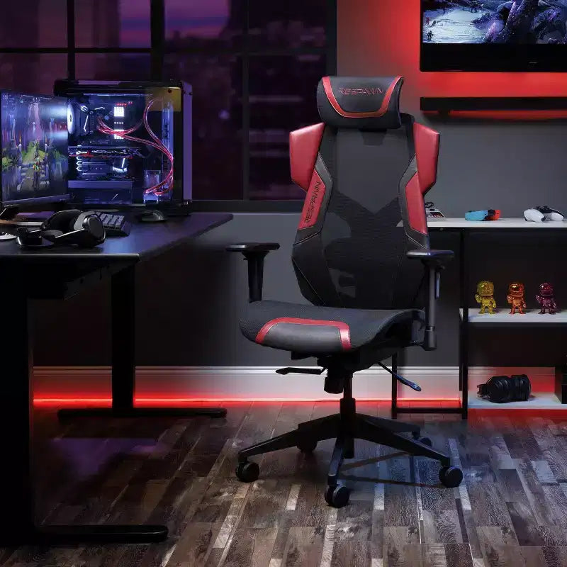 Chaise de gaming RESPAWN Flexx Mesh avec support lombaire et appui-tête réglable