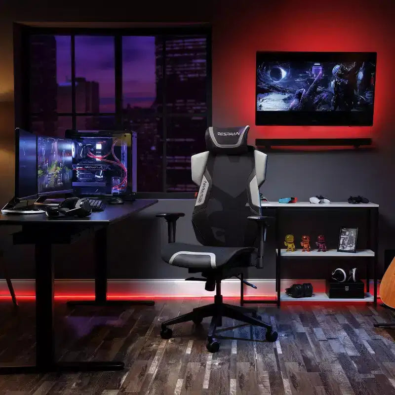 Chaise de gaming RESPAWN Flexx Mesh avec support lombaire et appui-tête réglable