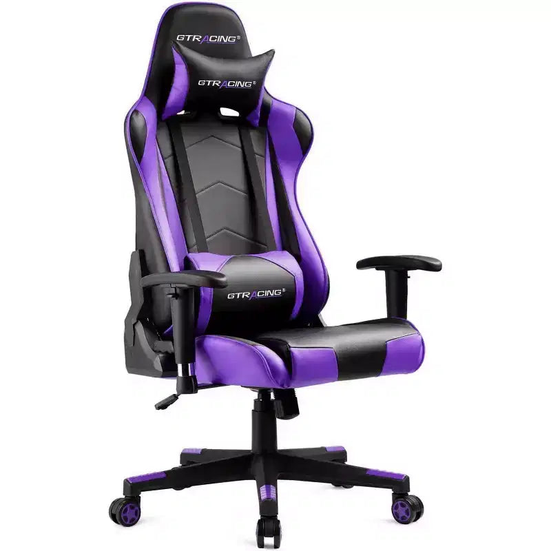 Gaming Office Chair PU Leather with Adjustable Headrest and Lumbar Pillow - GTRACING