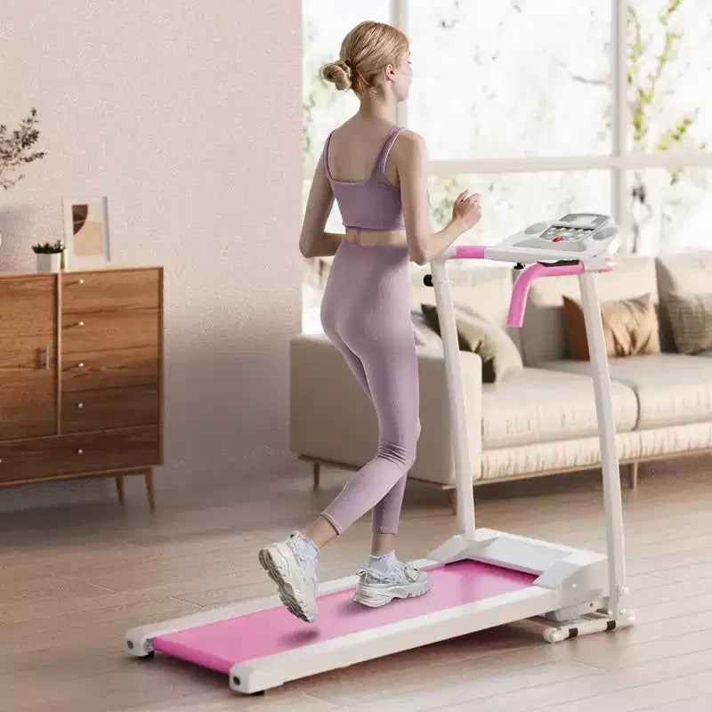 Tapis de course pliable Costway 2 CV, motorisé, 12 programmes prédéfinis et écran LCD Noir/Blanc