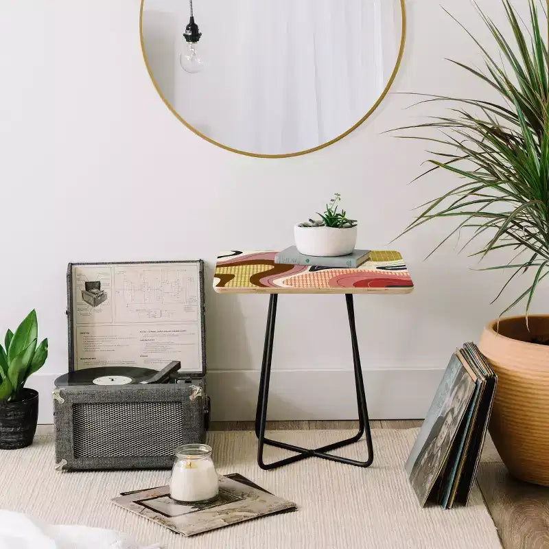 Table d'appoint carrée Retro Fusion