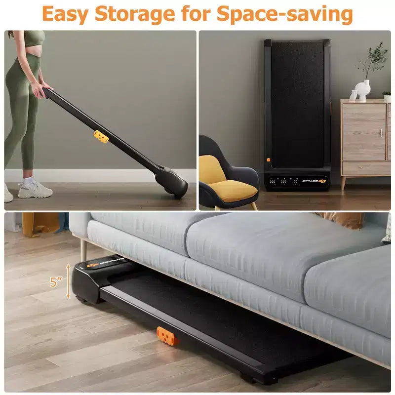 Costway Walking Pad Under Desk Treadmill with Watch Remote LED Touch Screen for Home/Office
