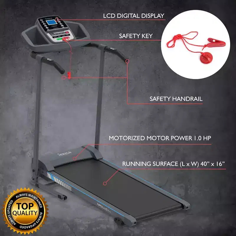 Tapis de course pliable SereneLife - Noir